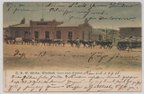DSWA, 1905, Ansichtskarte (Hotel Stadt Winhuk) gelaufen als Feldpost von Karibib nach Gronau (Westf.)