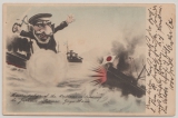 Kiautschou, 1905, Mi.- Nr.: 6, als EF auf Bildpostkarte (Spott) von Tsingtau nach Karsruhe