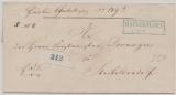 Braunschweig, ca. 1858, Paketbegleitbrief von Mainholzen (K1) nach Stadoldendorf