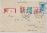 Bizone, 1948, Mi.- Nr.: 69- 72 kpl. Satz auf FDC- Einschreiben- Fernbrief von Koln nach Neuhaus