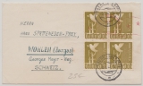D., Kontrollrat / West, 1947, Mi.- Nr.: 959 (4x) als MeF auf Auslandsbrief von Amberg nach Wohlen (CH), mit Zensur