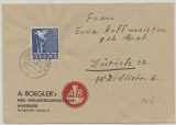 D., Kontrollrat / West, 1948, Mi.- Nr.: 962 als EF auf Auslandsbrief von Würzburg nach Zürich (CH)