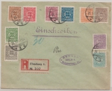 Dt. Abstimmungsgebiete, Schleswig, 1920, Mi.- Nrn.: 1- 10 als MiF auf Einschreiben- Fernbrief von Flensburg nach Berlin