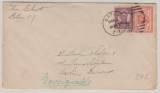 Panama- Canal Zone / USA, 1937 (?), 2 Ct.- GS- Umschlag + USA- 3 Ct. als Zusatzfr. auf Auslandsbrief von Catun nach Berlin