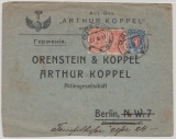 Russ. Reich, 1911, 20 Kopeken MiF, als Auslandsbrief verwendet von Odessa nach Berlin