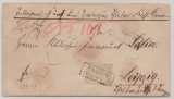 NDP, ca. 1870, Mi.- Nr.: 18 als EF auf Wertbrief von Passow nach Leipzig