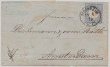 DR, Brustschilder, 1874, Mi.- Nr.: 26, als EF auf Auslandsbrief von Mannheim nach Amsterdam (NL)