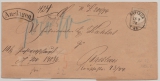DR, Brustschilder, 1874, Mi.- Nr.: 22, als EF auf Dienst- Auslagen- Fernbrief von Ratibor nach Breslau