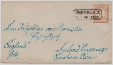 DR, Brustschilder, 1874, Mi.- Nr.: 21, als EF auf Auslandsbrief von Dresden nach Eynsham (GB)