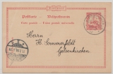DNG, 1907, 10 Rpfg.- GS (Mi.- Nr.: P9), gelaufen von Finschhafen nach Gelsenkirchen