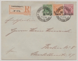 DAP, Türkei, 1894, 20 Para. Überdruck- GS- Umschlag (Mi.- Nr.: U 1 B) +Mi.- Nr.: 6 + 9 als Zusatz auf R.- Fernbrief von Constantinopel nach Berlin