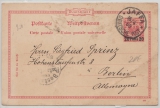 DAP Türkei, 1900, 20 Para- GS (Mi.- Nr.: 5), gelaufen als Postkarte von Jaffa nach Berlin