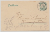 DOA, 1910, 4 Heller- GS- Karte (Mi.- Nr.: P18 [?]), mit Stempel Muansa, gelaufen nach Honnef und weiter nachgesandt