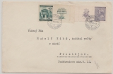 Dt. Bes. II. WK, 1941, B + M, Mi.- Nrn.: 73 + 80 (je +ZF), in MiF auf Fernbrief von Schlesisch- Ostrau nach Prostejov
