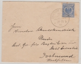 DR, DAP China, Deutsche Seepost, Ostasiatische Hauptlinie, b, 1895, Mi.- Nr.: V 48, als EF auf Brief nach Dortmund