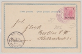DAP Türkei / Östereichische Post, 1898, 20 Para (A) EF, auf Bild- Postkarte von Jerusalem (A- Postamt) nach Berlin
