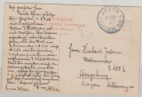 DAP, Türkei, 1913, Mi.- Nr.: 49 (bildsseitig) als EF auf Bildpostkarte von Jaffa nach Augsburg