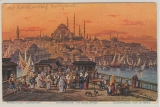 DAP, Türkei, 1916, Bildpostkarte gelaufen als Feldpost von Konstantinopel nach Rosenthal (Krs. Hannover)