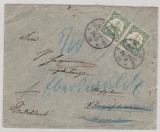 DSWA, 1908, Mi.- Nr.: 25 (2x) als MeF auf Fernbrief von Kub via Pr. Naugard nachgesandt nach Eberswalde