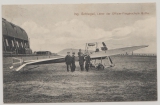 DR, Kaiserreich, 1912, Germania mit Wz, Mi.- Nr.: 85 I + halbamtliche Flugmarke Nr. 5, auf Postkarte von Sangershausen nach Jüterbog
