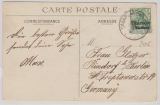 DAP Marokko, 1910, Mi.- Nr.: 35 als EF auf Fern- Bildpostkarte, gelaufen von Casablanca nach Rixdorf / b. Berlin
