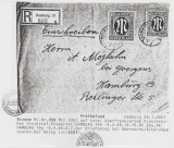 AM- Post, 1946, Mi.- Nr.: 33+ 35 in MiF, auf Einschreiben- Ortsbrief innerhalb von Hamburg, Befund Hettler BPP!