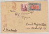 Spanien, 1938, 1,25 Ps. MiF auf Luftpost- Auslandsbrief (mit Zensur), von Salamanca nach Berchtesgaden