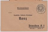 SBZ / Ost- Sachsen, 1946, Mi.- Nr.: 51 b tx I als EF auf Ortsdrucksache innerhalb von Dresden, Kurzbefund Dr. Jasch e+e!