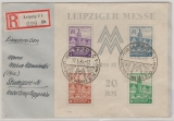 SBZ, Provinz Sachsen, 1946, Mi.- Nr.: Bl. 5 Xa, als EF auf Einschreiben- Fernbrief von Leipzig nach Stuttgart, gepr. BPP!