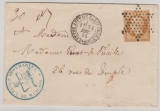 Frankreich, 1855, 10 Ct. EF auf Ortsbrief innerhalb von Paris       Bildschöner Bedarfsbrief, über 150 Jahre alt!