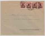 DR, Infla, 30.11.1923, Mi.- Nr.: 334 A (4x) als MeF auf Fernbrief von Herford nach Laenau, Letztag der Inflation! Geprüft!