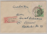 Handstempel, 1948, Bez. 37 Schwerin, Mi.- Nr.: 181 VIII, (vom ER!), als EF auf E.- Fernbrief von Schwerin nach Wismar