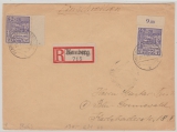SBZ- Provinz Sachsen, 1946, Mi.- Nr.: 89 (2x) als MeF auf Einschreiben- Fernbrief von Kemberg nach Berlin, selten!