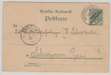 DSWA, 1900, 5 RPfg.- Überdruck- GS- Karte (Mi.- Nr.: P5), gelaufen von Keetmanshoop nach Schrimm