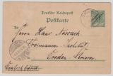 DSWA, 1900, 5 RPfg.- Überdruck- GS- Karte (Mi.- Nr.: P5), gelaufen von Omaruru nach Dresden
