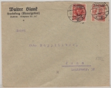 Nrn: 126 + 131 als wertgleiche- Ausgaben- MiF auf Brief von Heydekrug nach Jena
