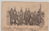 DSWA, ca. 1899, Postkarte (leider Marken entfernt), von Outjo nach Forst, Bildseite, Ansicht: Unsere Colonien, Hereros von Seeis