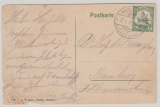 DSWA, 1910, Mi.- Nr.: 25 als EF, gelaufen auf Fern- Bildpostkarte von Windhuk nach Hamburg