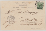 Dt. Kolonien, Kiautschou, 1900, Mi.- Nr.: V 2II als EF, auf Bildpostkarte von Tsingtau, nach Schwedt