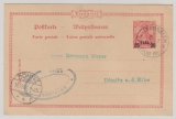DAP Türkei, 1901, 20 Para- GS (Mi.- Nr.: P7), gelaufen als Postkarte von Jerusalem nach Dömitz