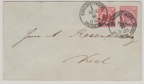 DAP Türkei, 1890, 20 Para- GS- Umschlag (Mi.- Nr.: P11) + Mi.- Nr.: 7, gelaufen, als Fernbrief, von Constantinopel nach Kiel