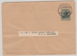 DAP Türkei, 1909, 5 Ct.- GS- Streifband (Mi.- Nr.: S6), gelaufen, als Auslandsstreifband, von Jerusalem (Stempel!) nach Alexandria (Äg.)