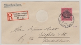DAP Türkei, 1907, Mi.- Nr.: 31, als EF auf Einschreiben- Fernbrief von Constantinopel, nach Eisfeld