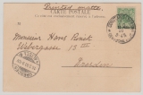 DAP Türkei, 1900, Mi.- Nr.: 6, als EF auf Drucksachen- Bild- Postkarte von Constantinopel nach Dresden