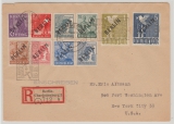 Berlin, 1948, Mi.- Nr.: 1- 20, als MiF auf 2 Einschreiben- Auslandsbriefen von Berlin nach New York (USA), FA Schlegel BPP!