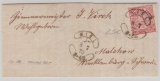 Nr.: 16 als EF auf Brief von Kiel nach Malkow (?), mit schönem Kieler Würstchenstempel