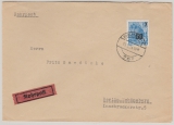 DDR, 1954, Mi.- Nr.: 441 als EF auf Rohrpostbrief, innerhalb von Berlin (OST => West)