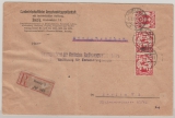 Danzig, 1922, Mi.- Nr.: 68 (2x) + 85 als MiF auf Einschreiben- Fernbrief von Danzig nach Berlin