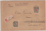 Danzig, 1923, Mi.- Nr.: 128 (2x) als MeF auf Einschreiben- Fernbrief von Danzig nach FF/M