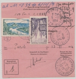 BRD, 1954, Mi.- Nr.: 188, als EF auf Auslands- Postanweisung (+ rs. Franz. Frankatur) für Betrag von Marburg nach Paris
